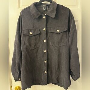Women’s Forever 21 Black Corduroy Casual Jacket
